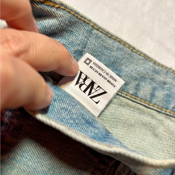 Zara Men's Light Blue Straight Jeans - Picture 3 of 5